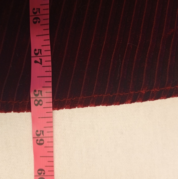 Baltic Born Burgundy Andi Velvet Ribbed Puffed Sleeve Deep V Neck Wrap Maxi - Picture 10 of 10